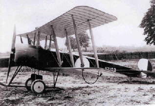 An Avro 504k biplane trainer aircraft