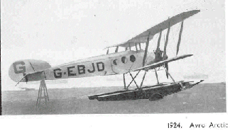 The Avro Arctic seaplane used on the Oxford University Expedition to Spitzbergen