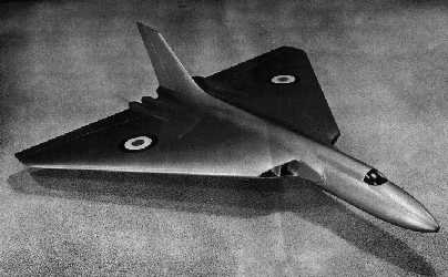 Original model of Roy Chadwick's delta-wing bomber design, taken to the Air Ministry in May 1947