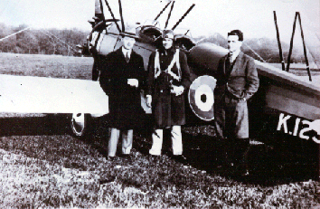Roy Chadwick at Woodford aerodrome with the Avro Tutor and test pilot