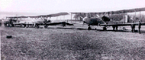 Three Avro Pike biplanes at the Hamble Experimental Station